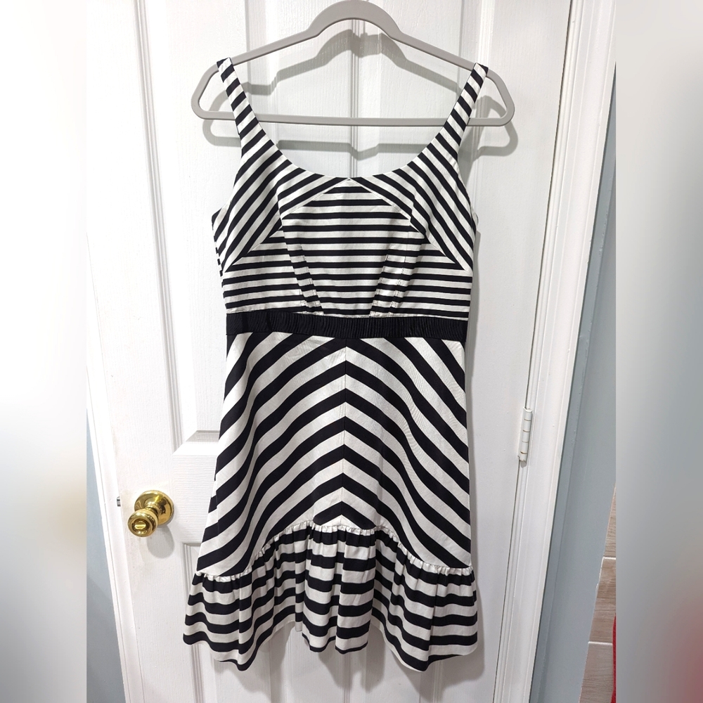 McGinn black and white striped dress